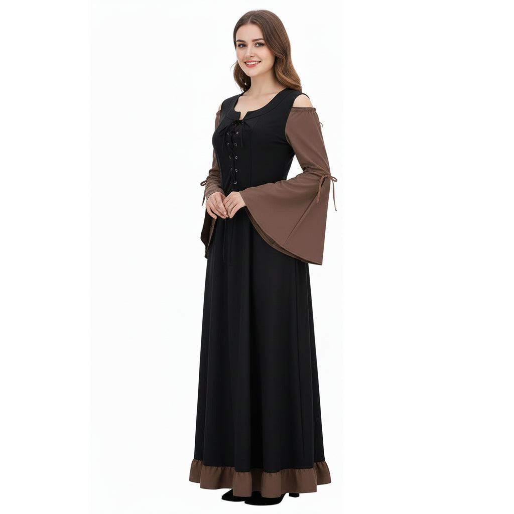 Medieval Two-Tone Maxi Dress