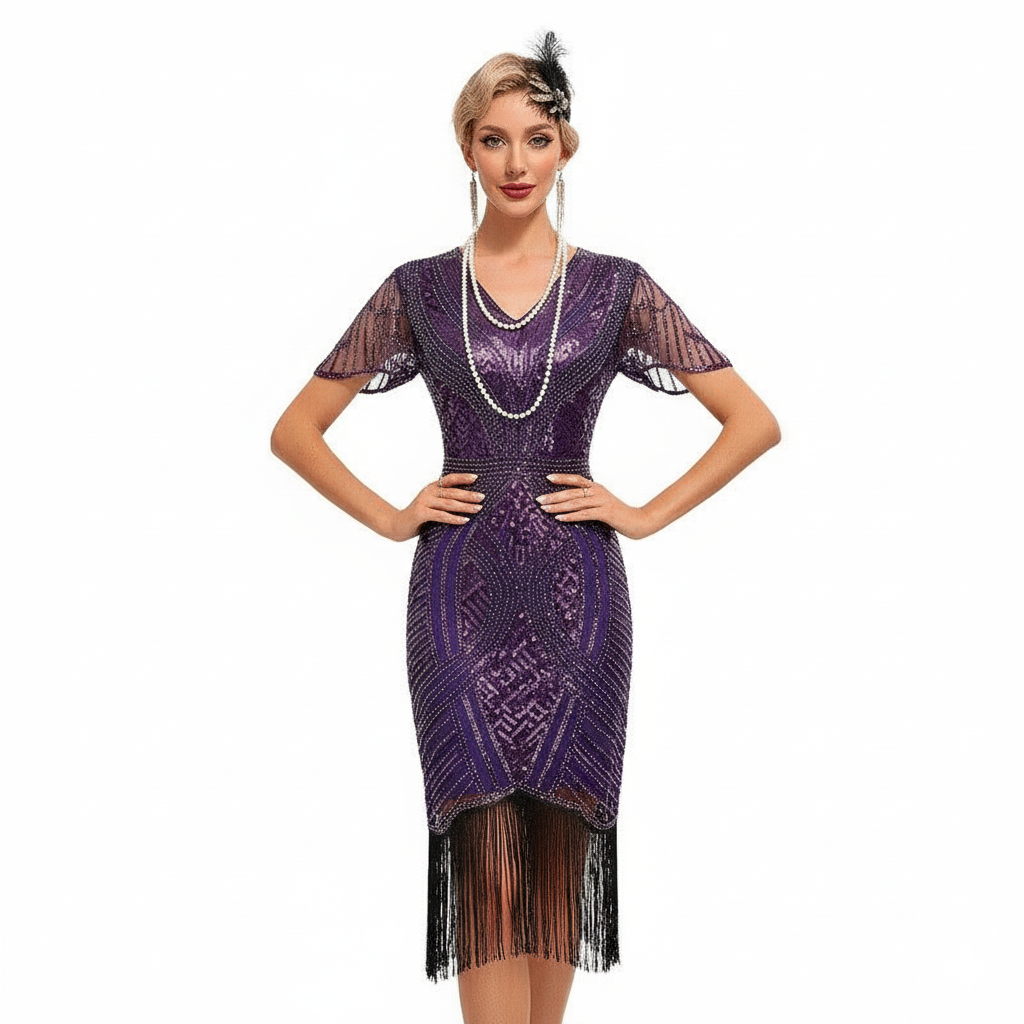 Art Deco Beaded Flapper Dress