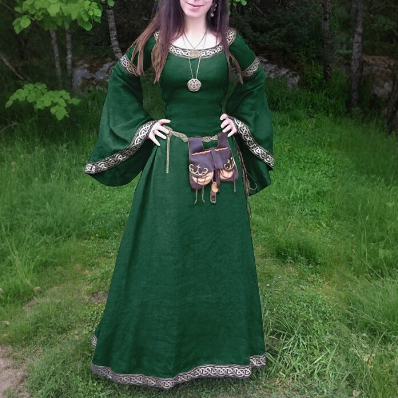 Celtic Long Bell Sleeve Dress
