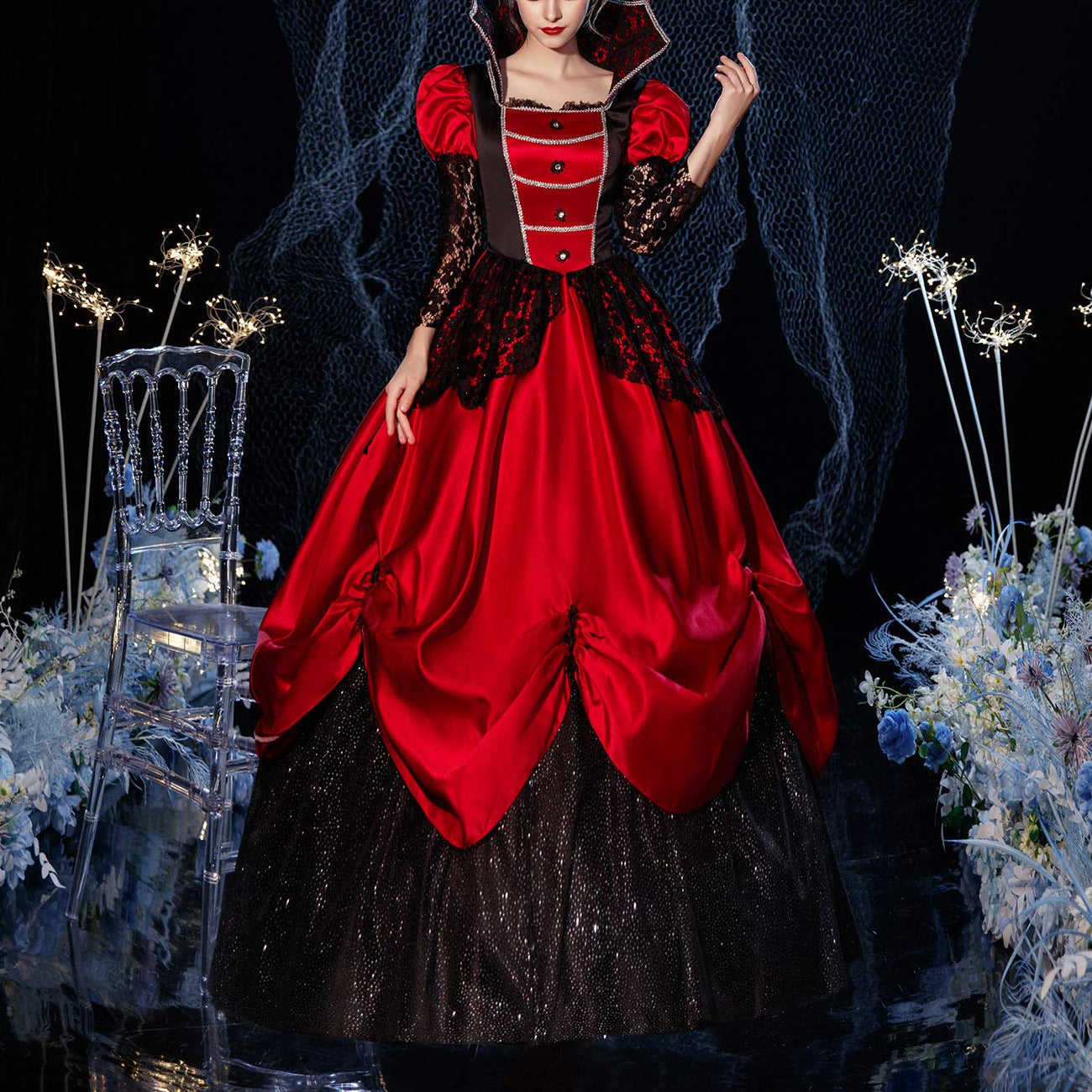 Gothic Victorian Crinoline Style Ball Gown