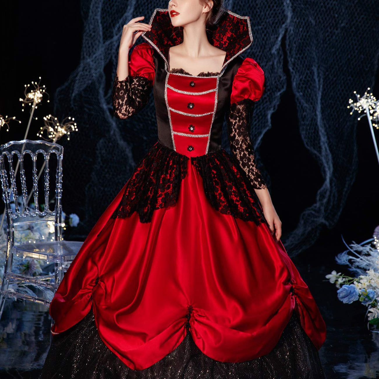 Gothic Victorian Crinoline Style Ball Gown