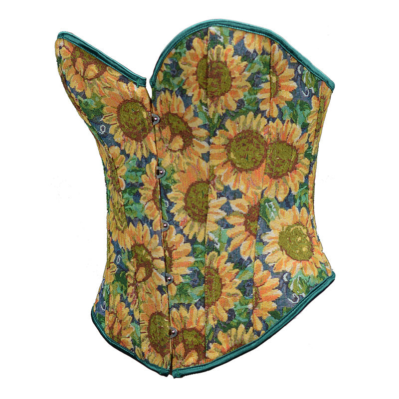 Renaissance Style Vintage Pattern Corset Vest Bustier