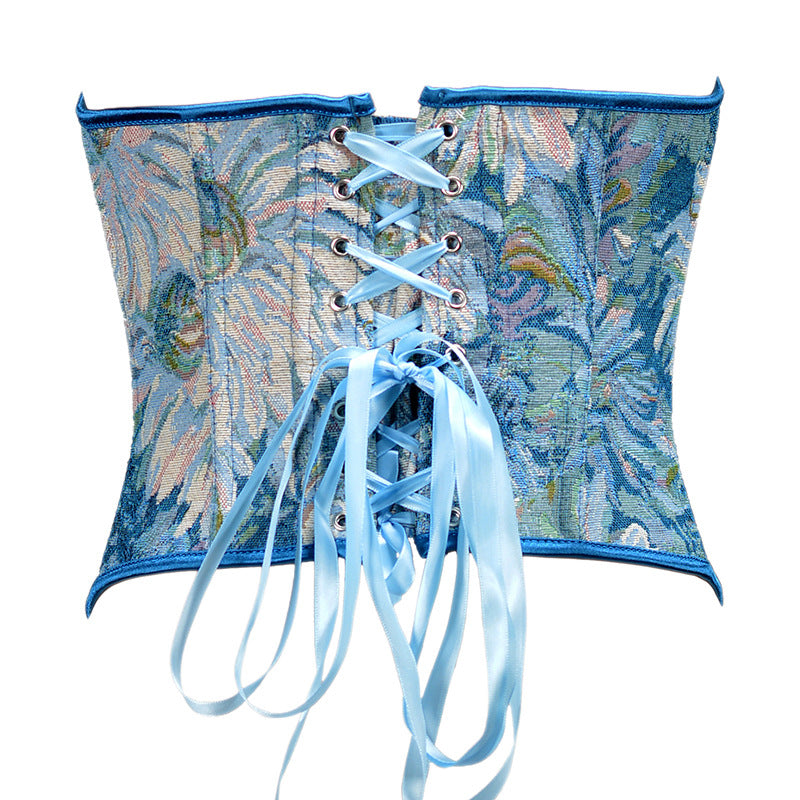 Renaissance Style Vintage Pattern Corset Vest Bustier