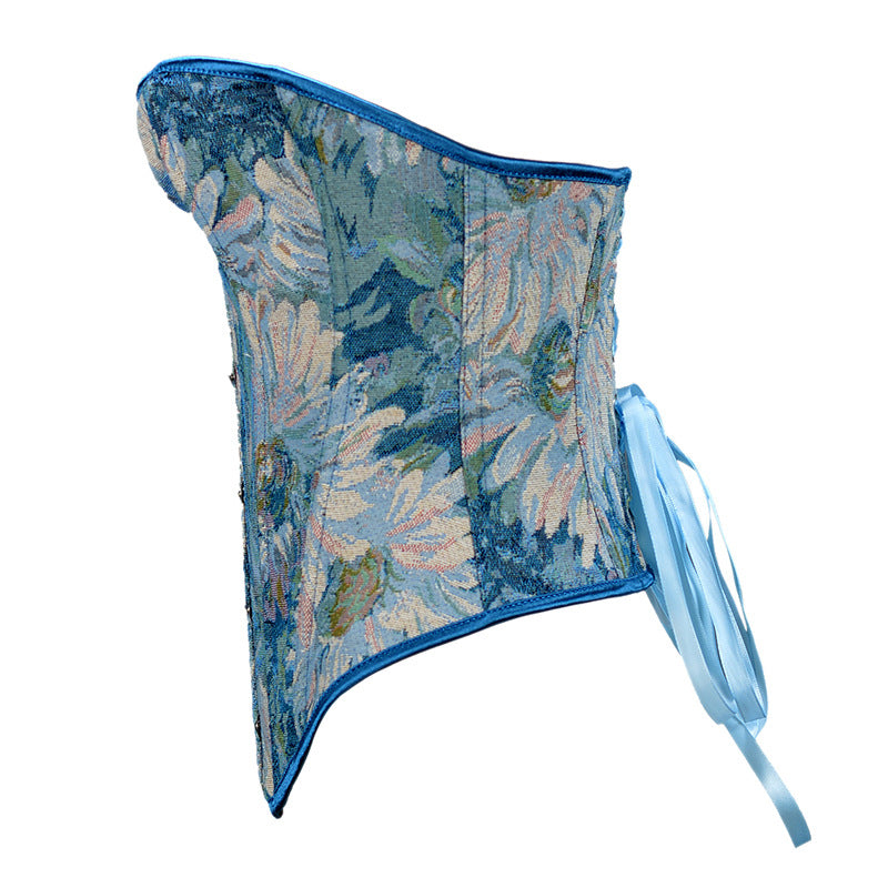 Renaissance Style Vintage Pattern Corset Vest Bustier