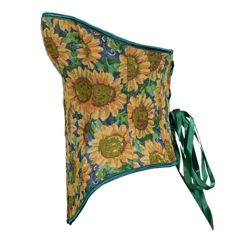 Renaissance Style Vintage Pattern Corset Vest Bustier