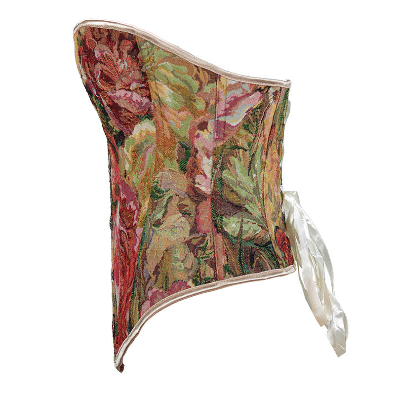 Renaissance Style Vintage Pattern Corset Vest Bustier