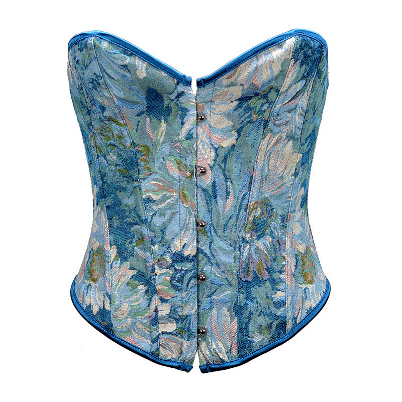 Renaissance Style Vintage Pattern Corset Vest Bustier