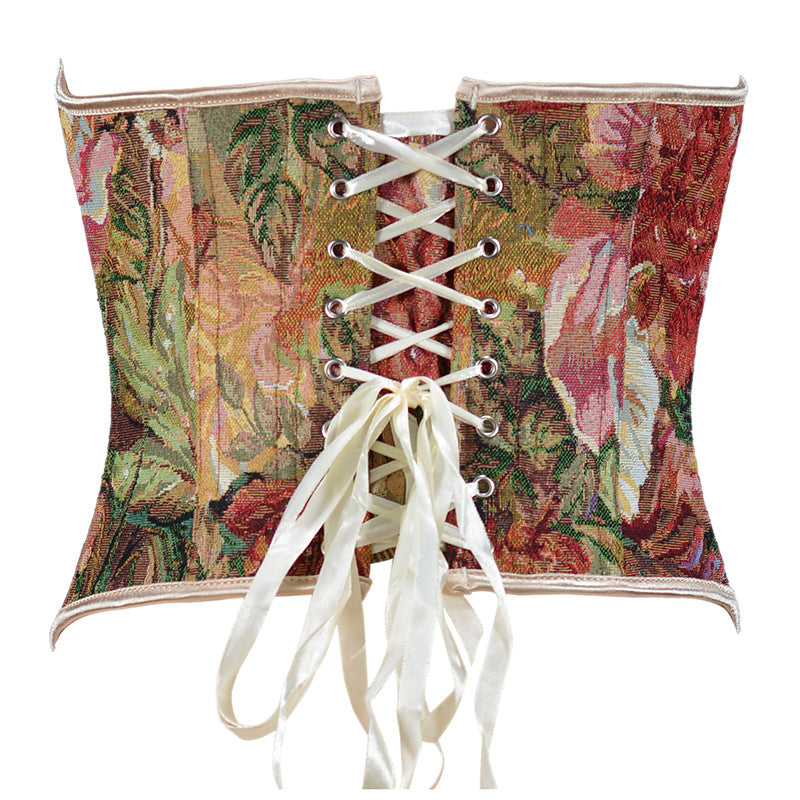 Renaissance Style Vintage Pattern Corset Vest Bustier