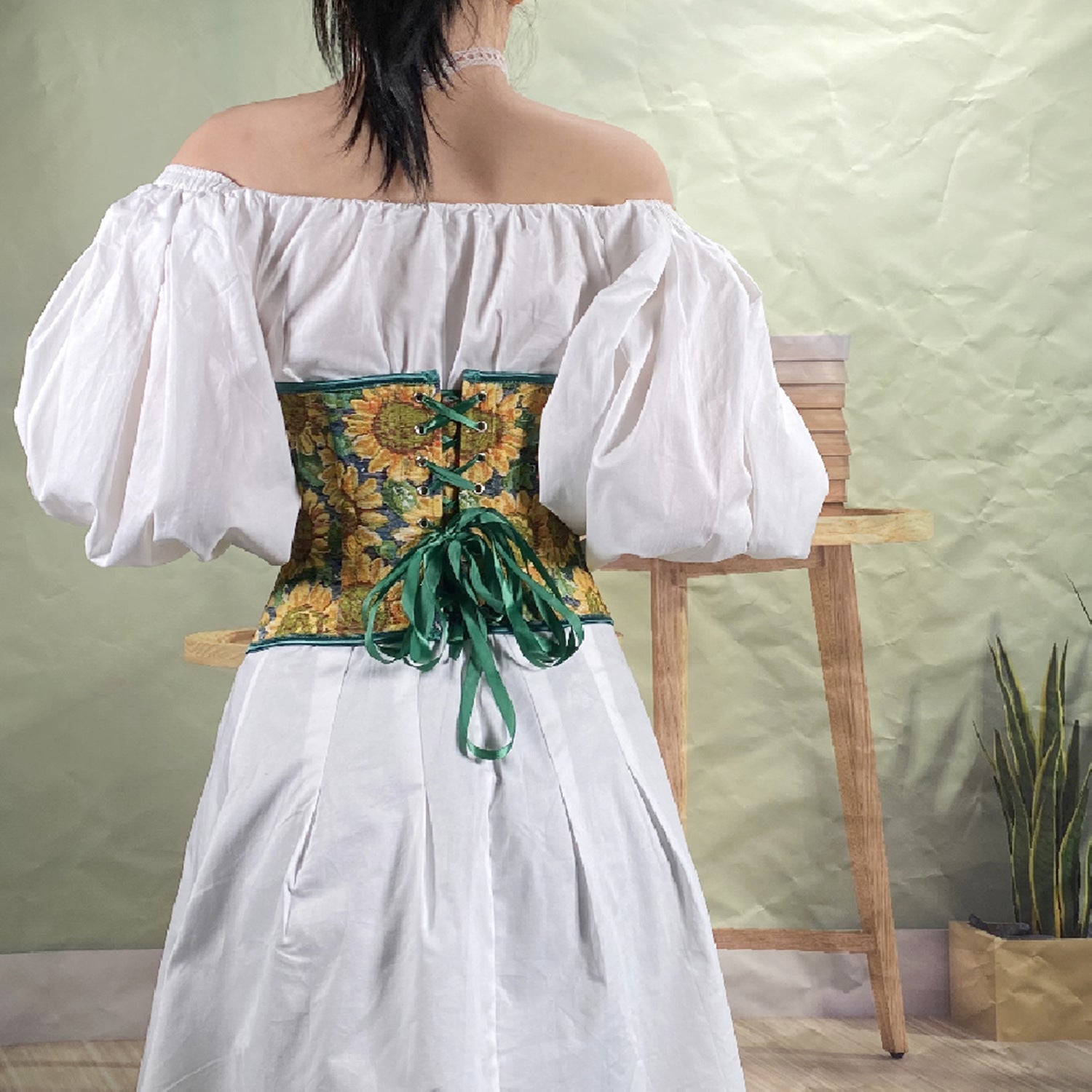Renaissance Style Vintage Pattern Corset Vest Bustier