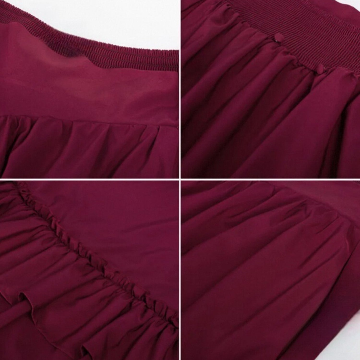 Renaissance Elastic Waist Double-Layer Maxi Skirt