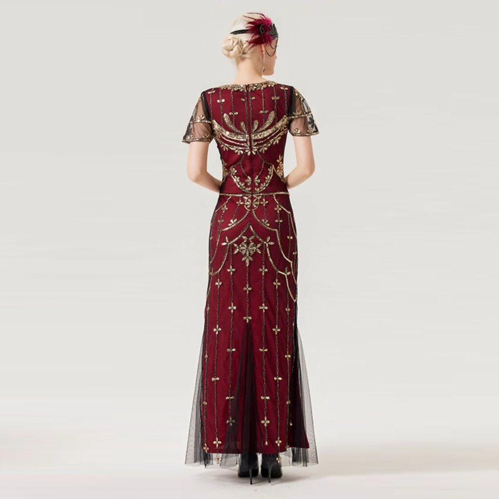 Art Deco Sequin Flapper Costume Set