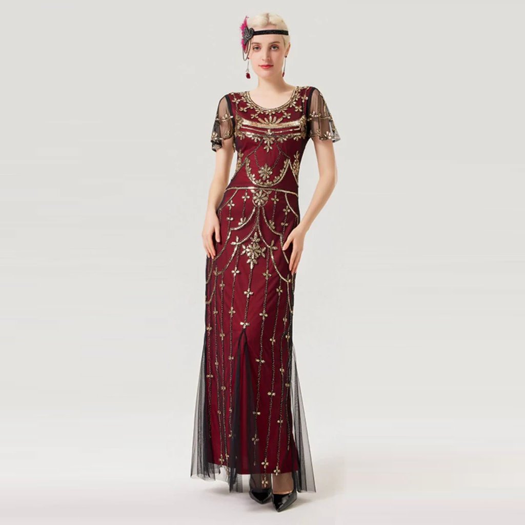 Art Deco Sequin Flapper Costume Set