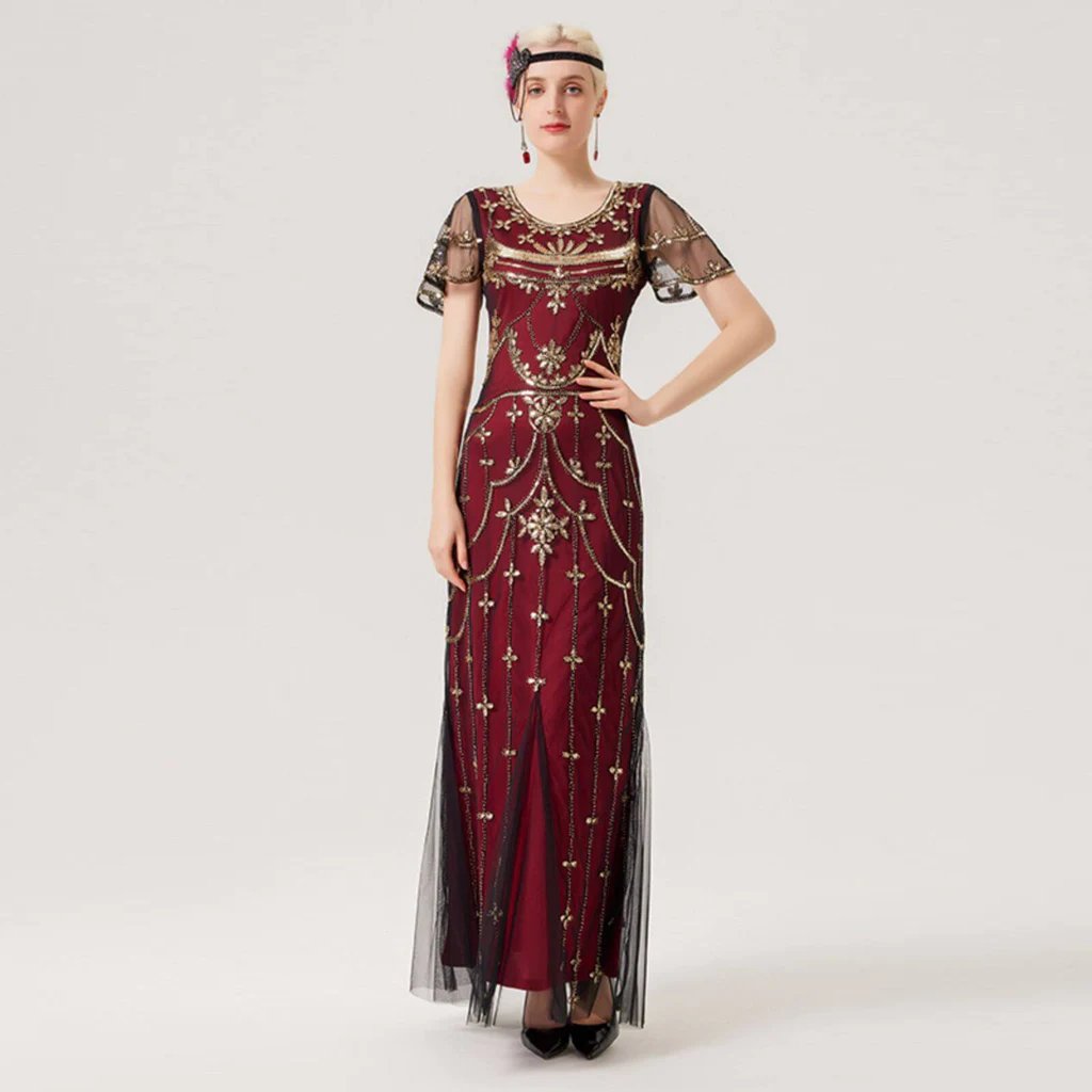 Art Deco Sequin Flapper Costume Set