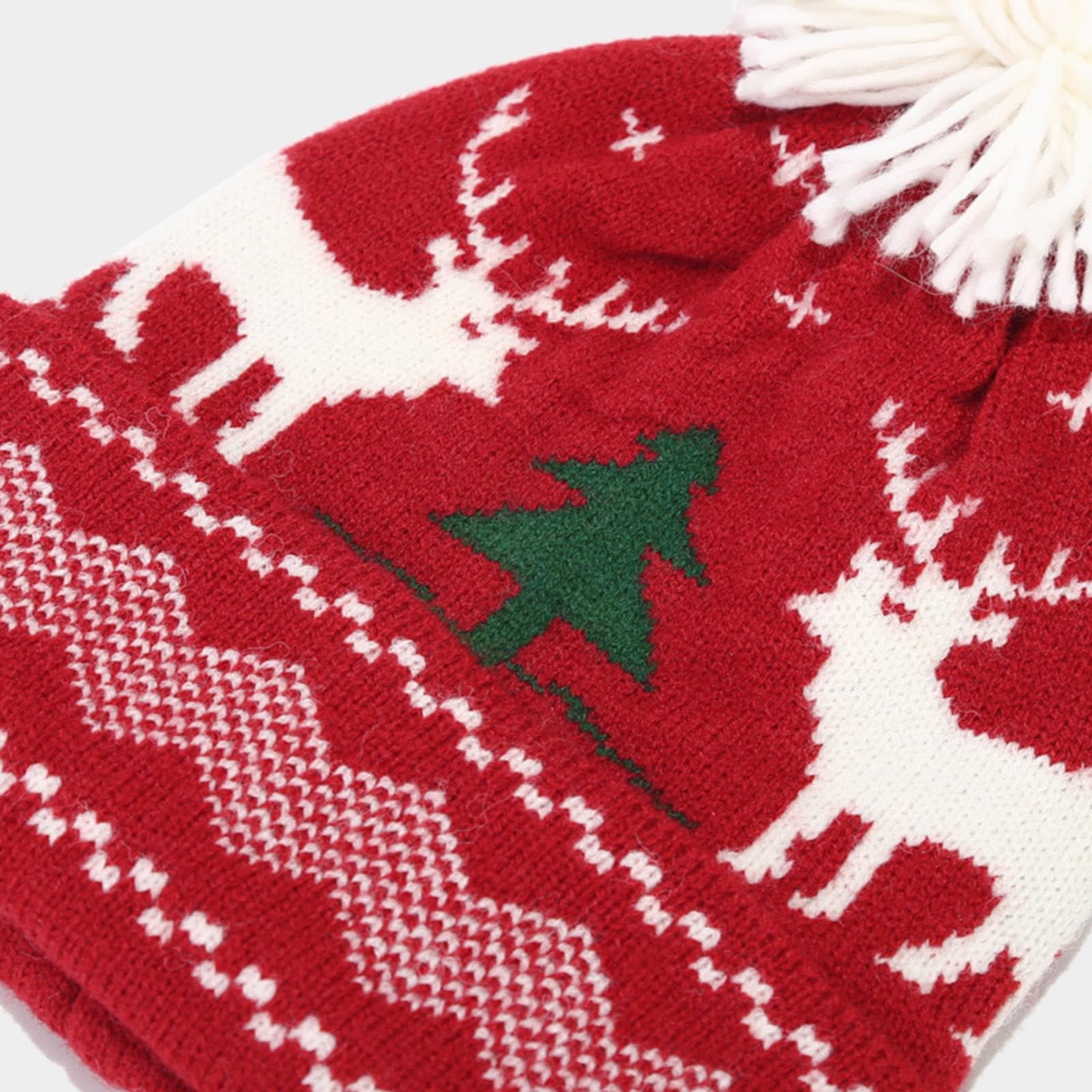 3 PCS Christmas Hat Scarf Glove Set