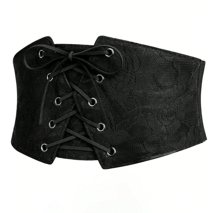 Retro Elastic Lacing Corset Belts