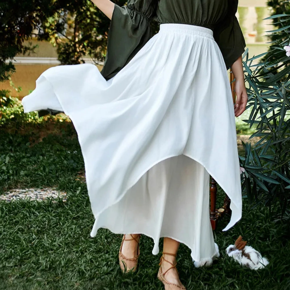 Renaissance Dual-Layer Swing Maxi Skirt