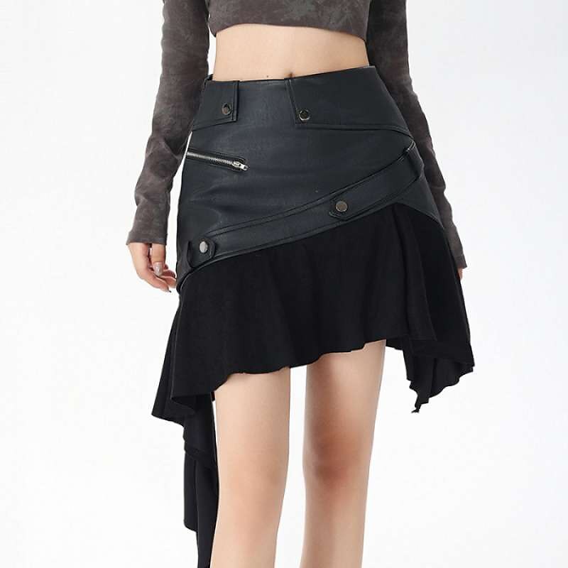 Gothic Punk Asymmetrical Skirt