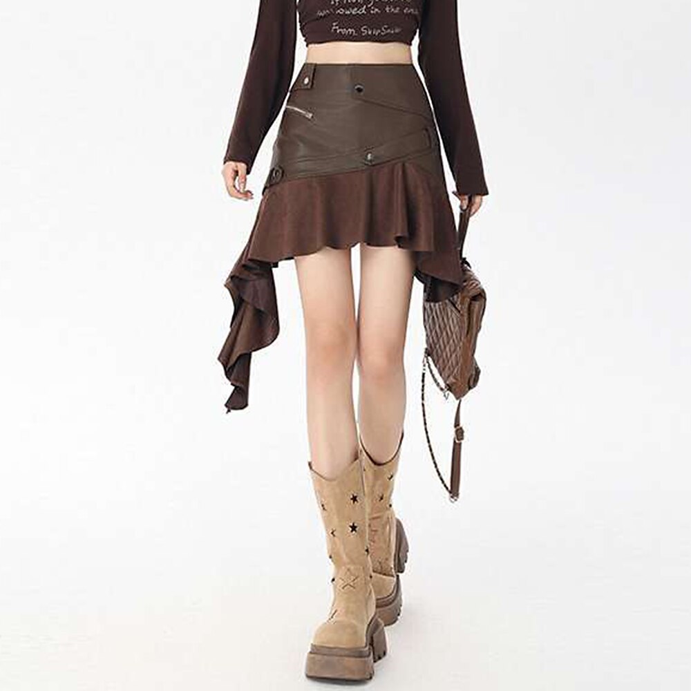 Gothic Punk Asymmetrical Skirt