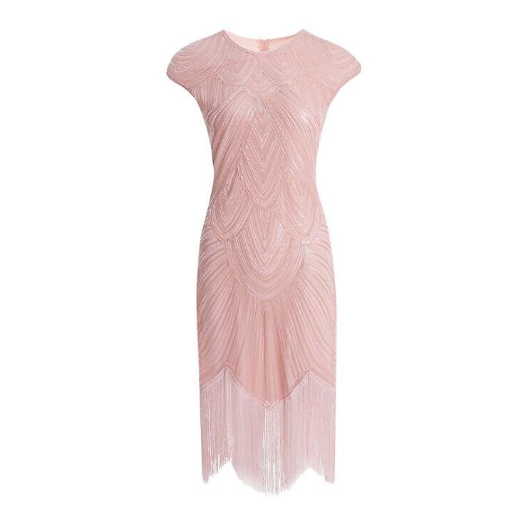 Art Deco Sequin Tassel Flapper Cocktail Dress