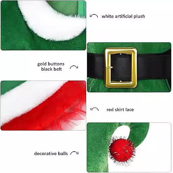 Women's Christmas Elf Dress Costume