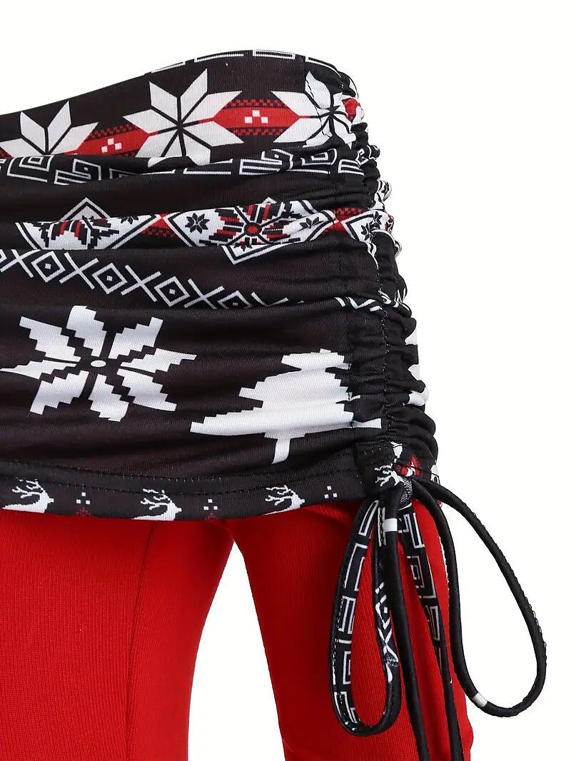 Christmas Snowflake Print Dress