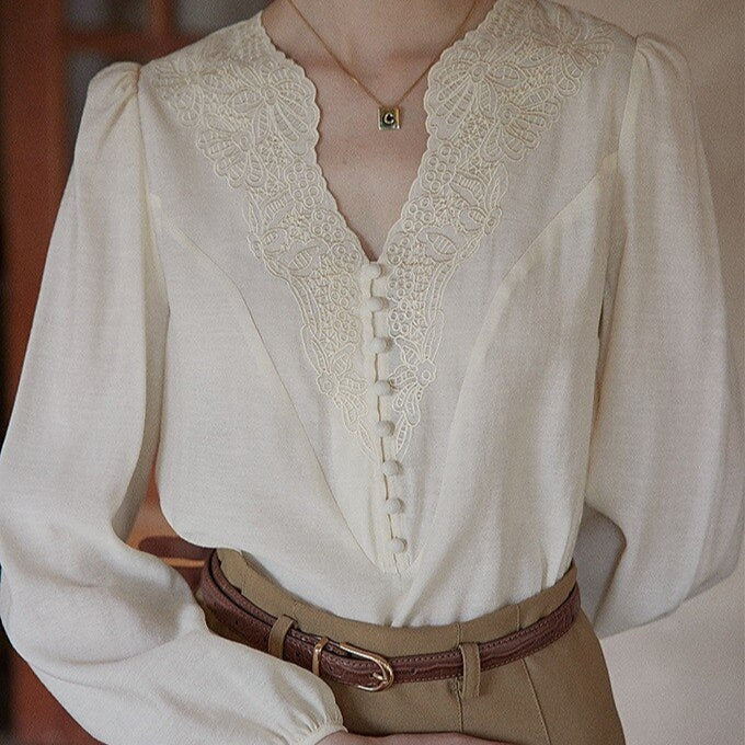 Victorian Style Embroidery Blouse
