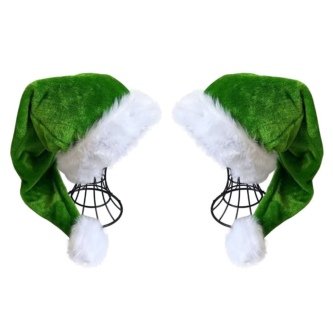 2 PCS Christmas Santa Claus Plush Hat