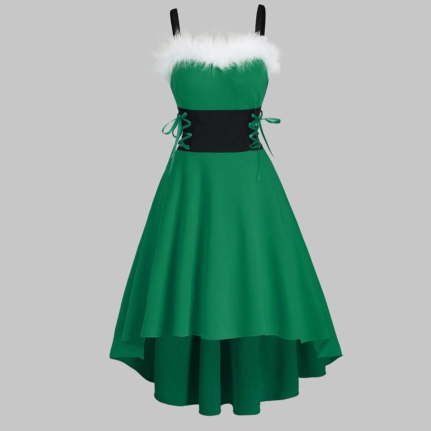 Christmas Corset High-Low Santa Dress