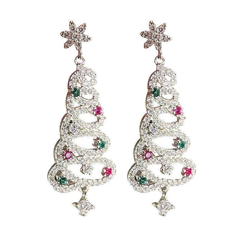 Christmas Rotating Tree Earrings