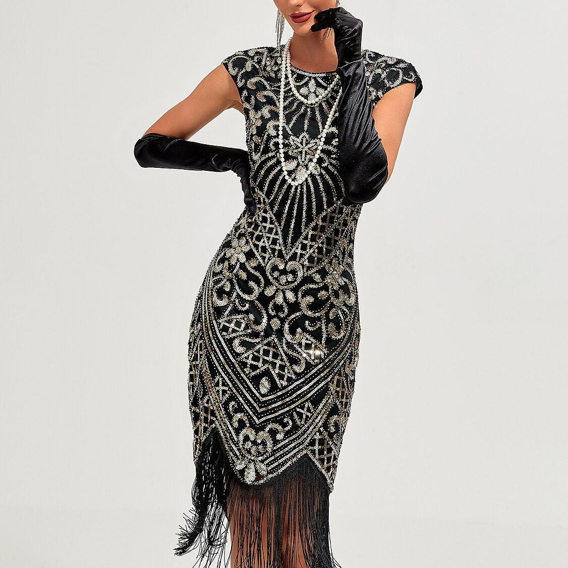 Art Deco Beading Flapper Dress