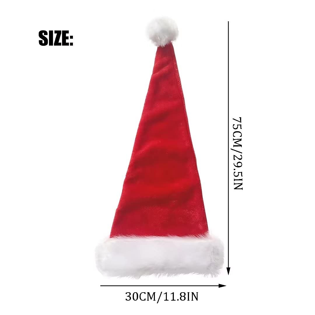 2 PCS Christmas Santa Claus Plush Hat