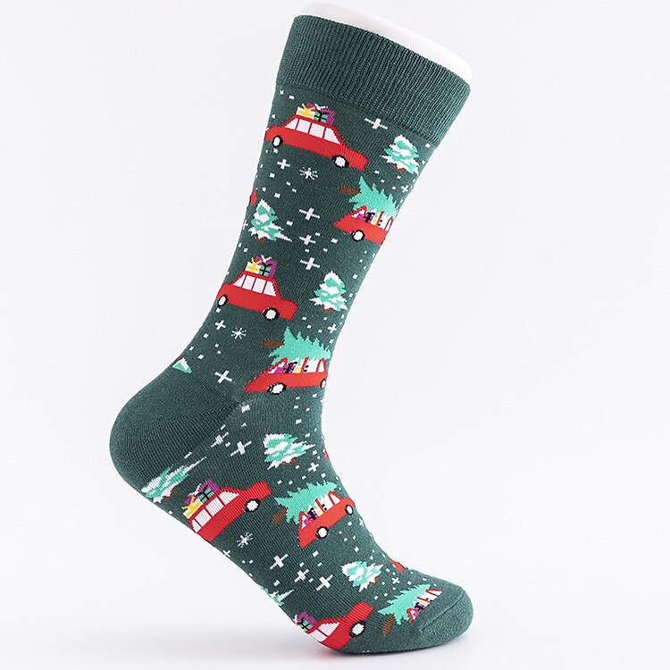 4PCS Christmas Patterned Socks