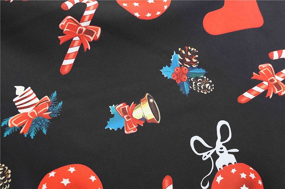 Christmas Print Fit & Flare A-Line Dress