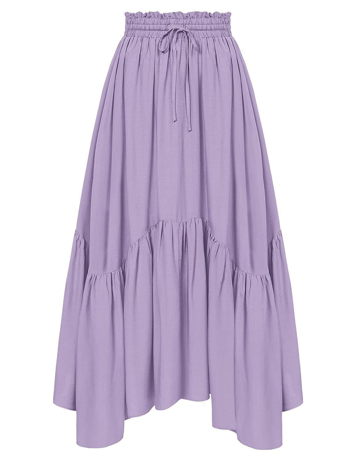 Renaissance High Waist Maxi Skirts with Pockets