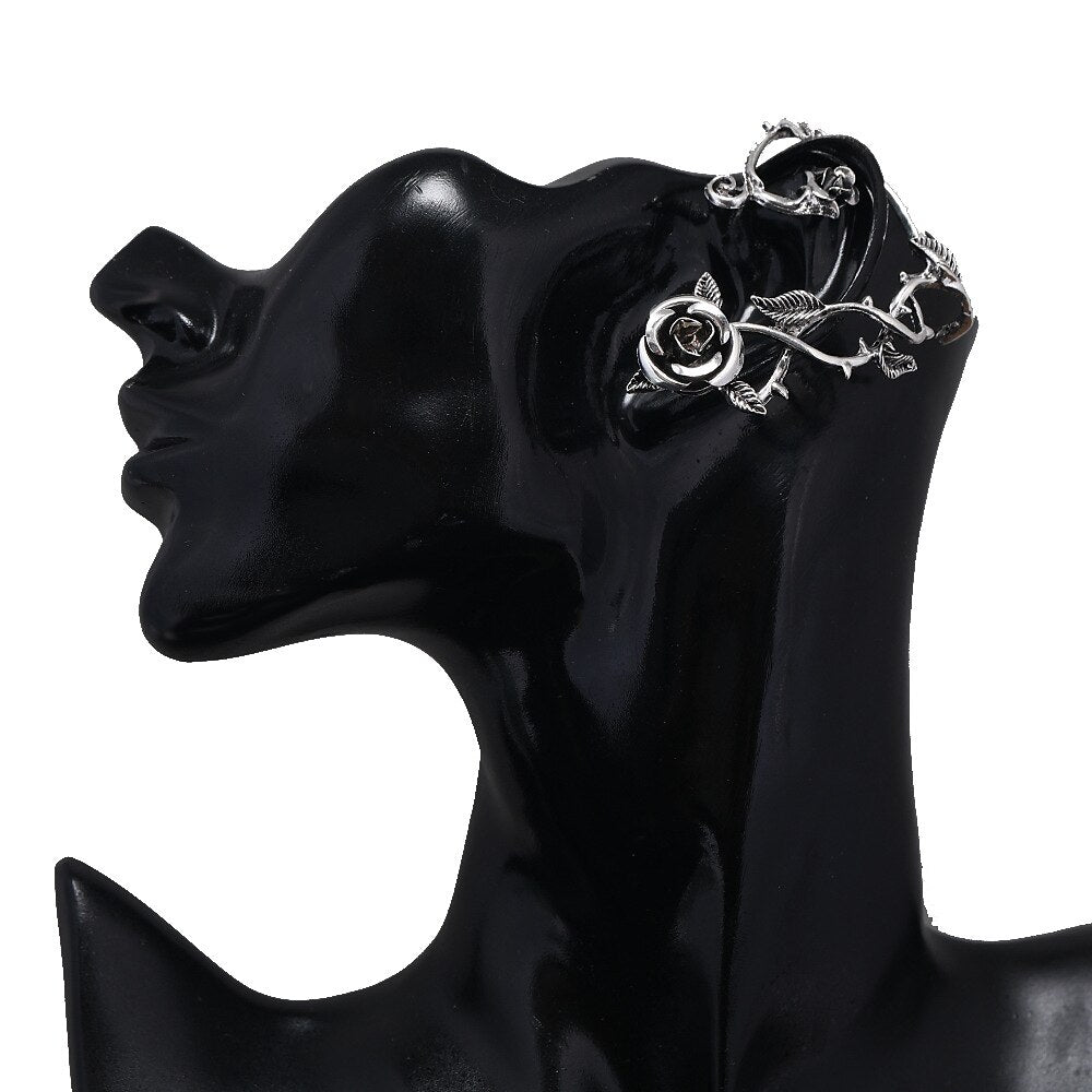 Rose Elf Ear Cuffs Flower Fairy Ear Accessories