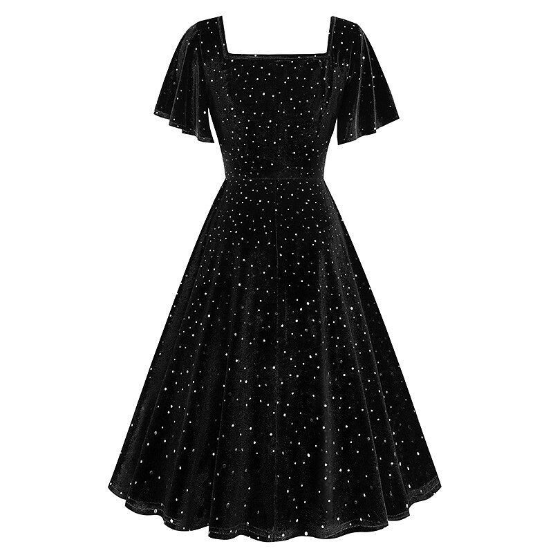 Vintage Sparkling A-Line Dress