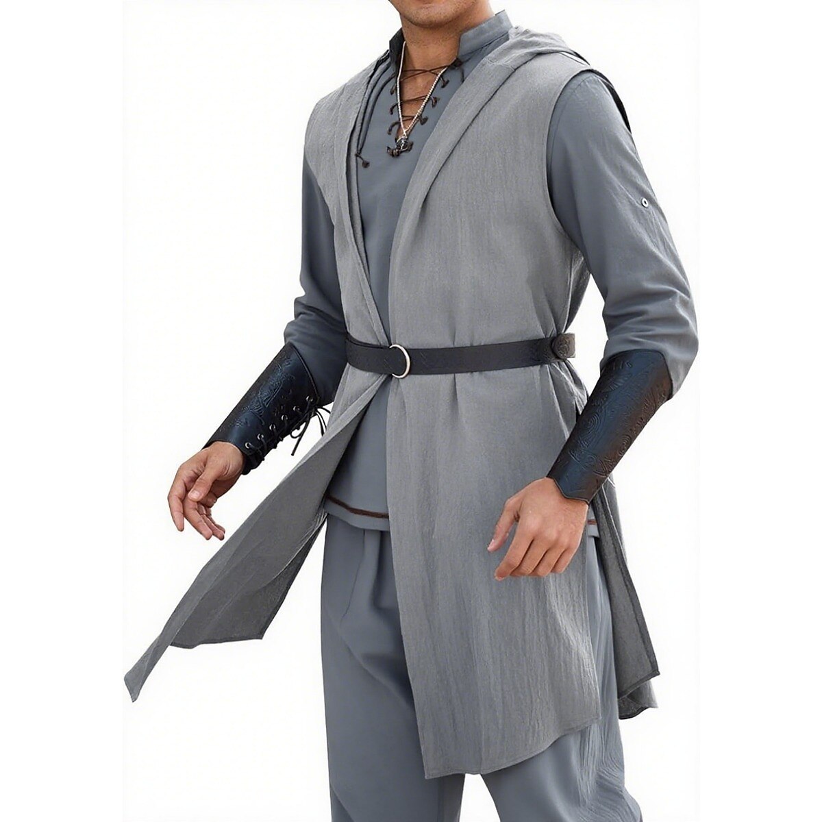 Medieval Hooded Tunic Vest