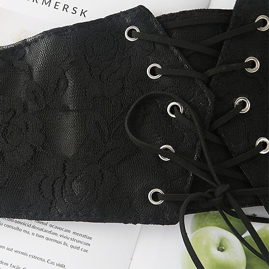 Retro Elastic Lacing Corset Belts