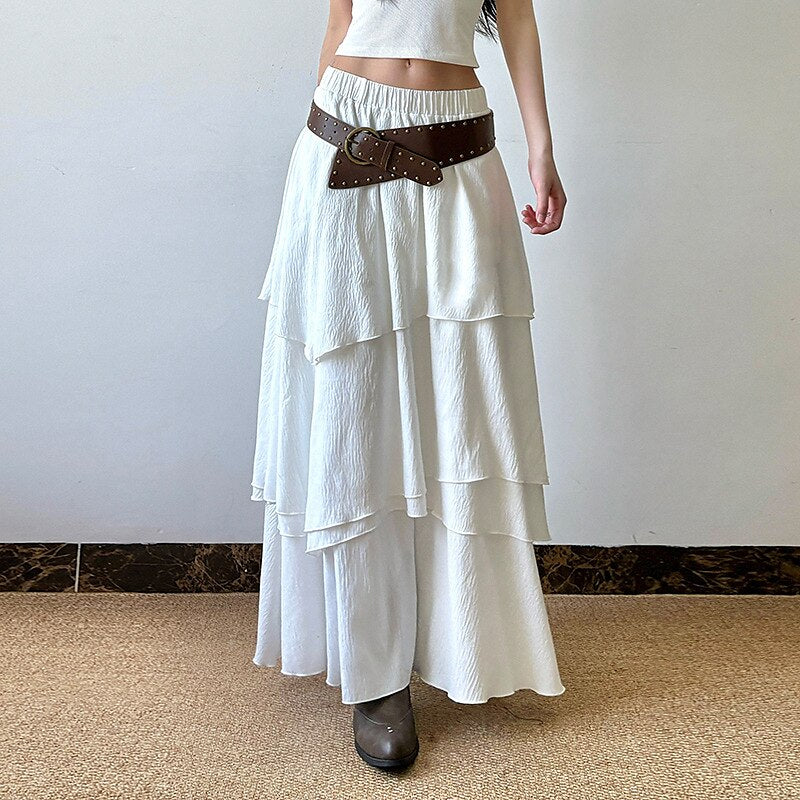 Classic Layered Maxi Skirt
