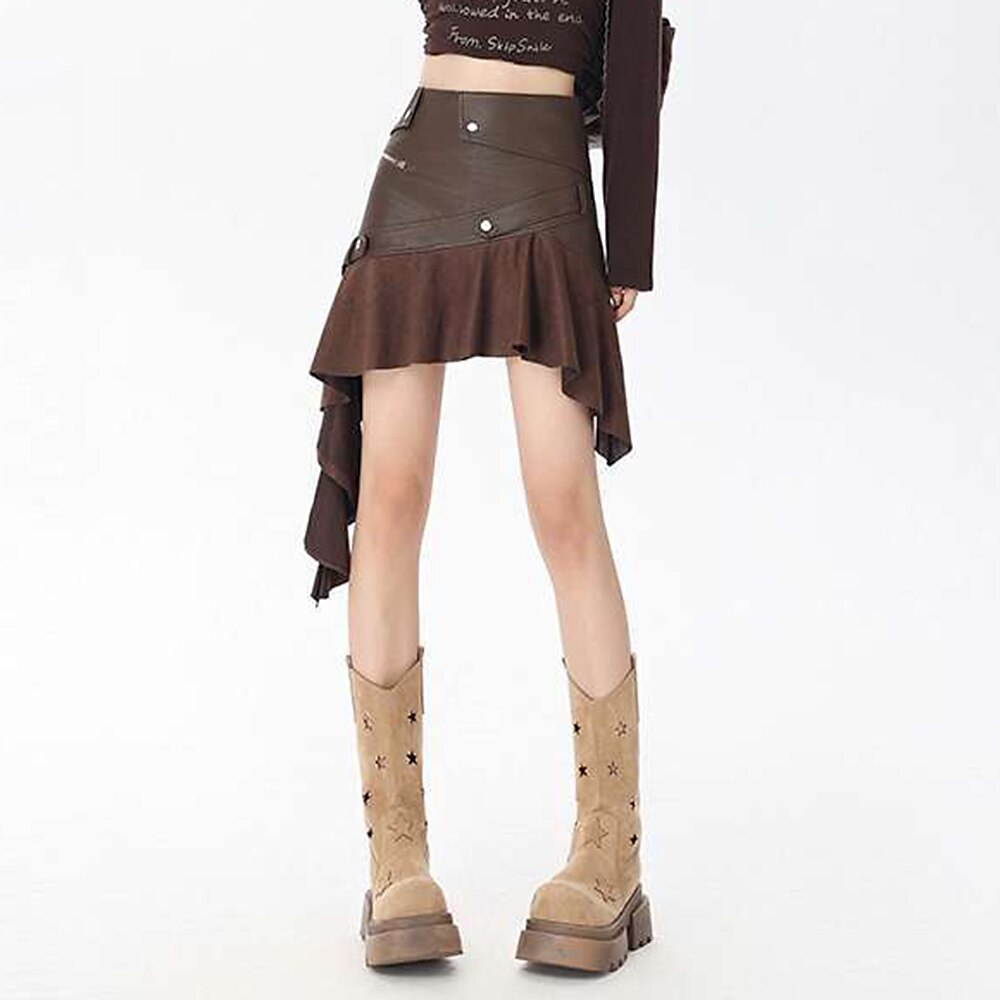 Gothic Punk Asymmetrical Skirt