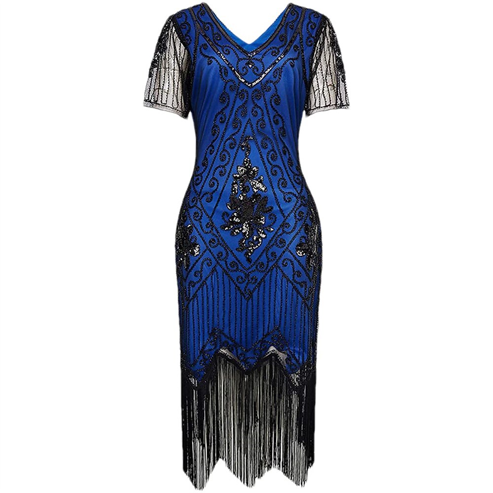 Art Deco Beaded Flapper Dress with ACCs
