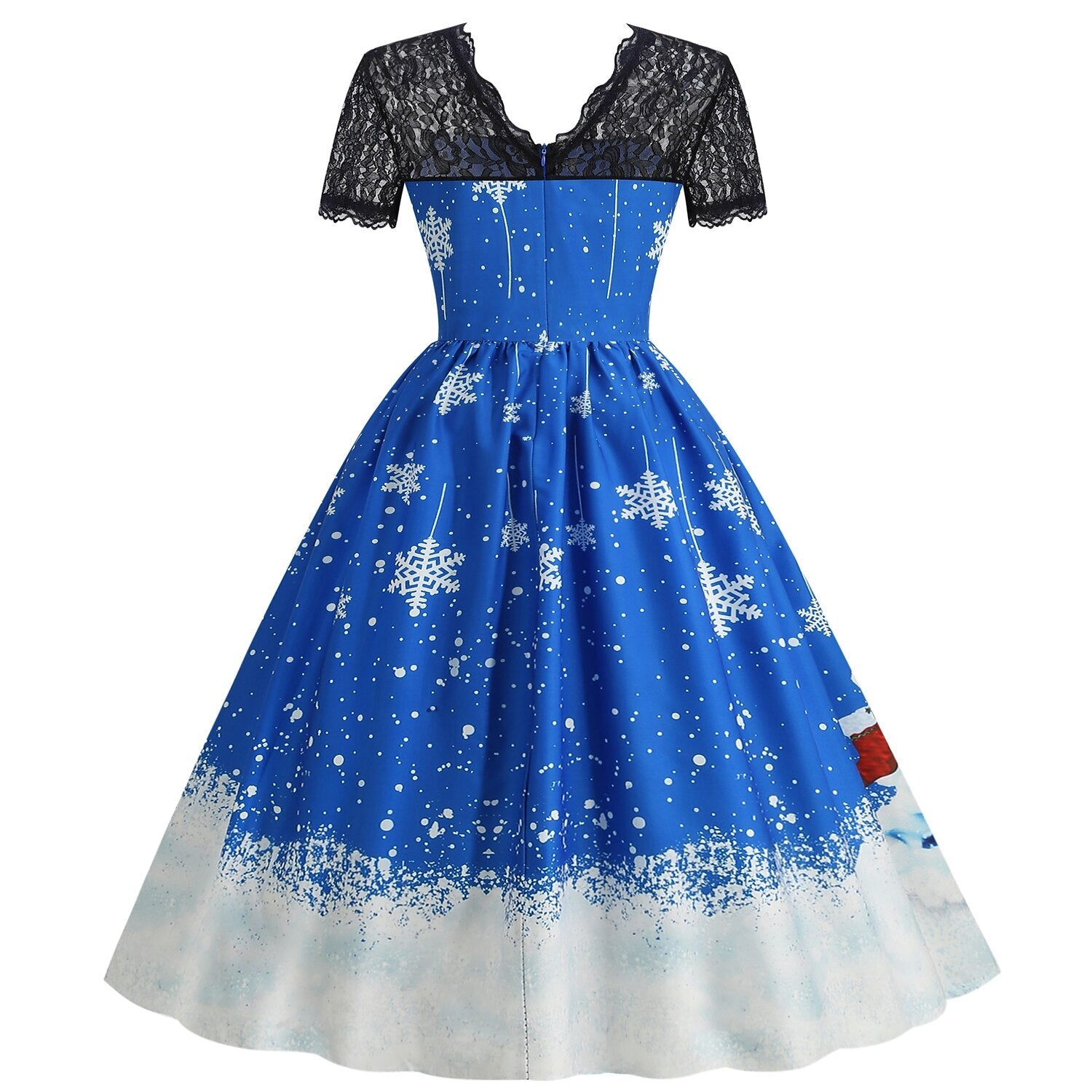 Christmas Vintage Lace Swing Dress