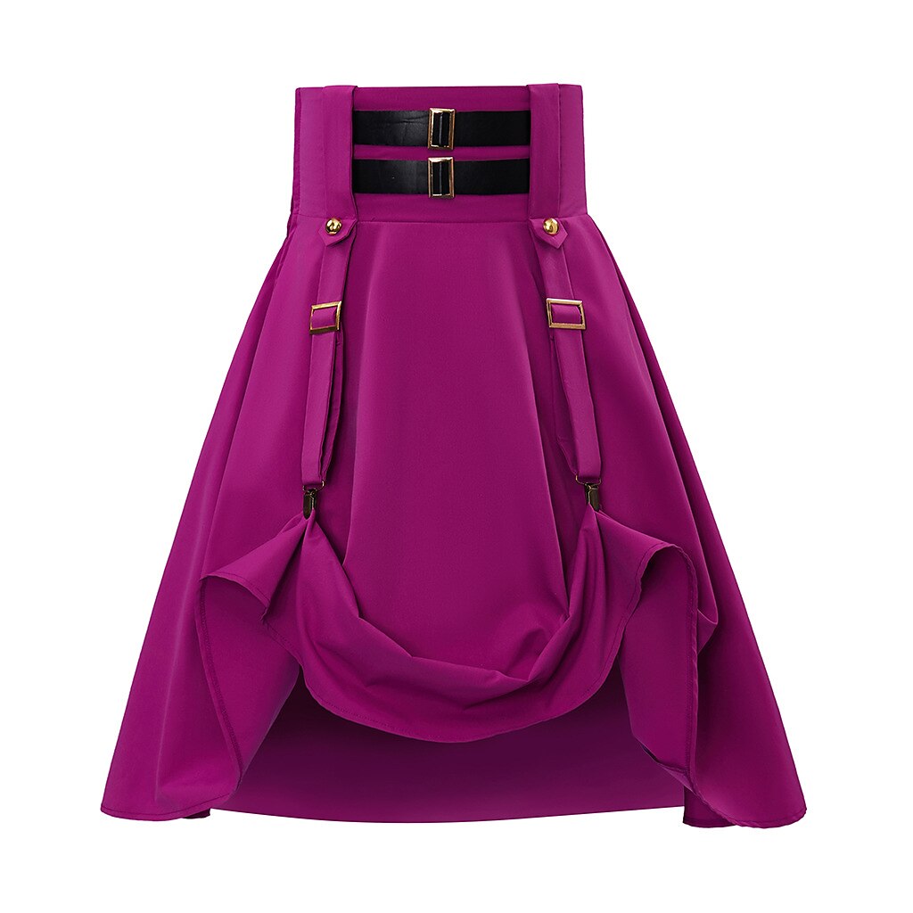 Steampunk Skirt Length Adjustable Skirt With Pocket