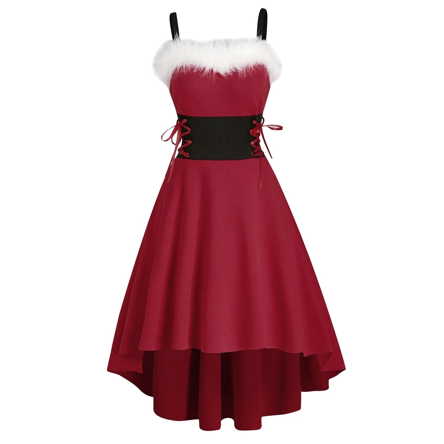 Christmas Corset High-Low Santa Dress