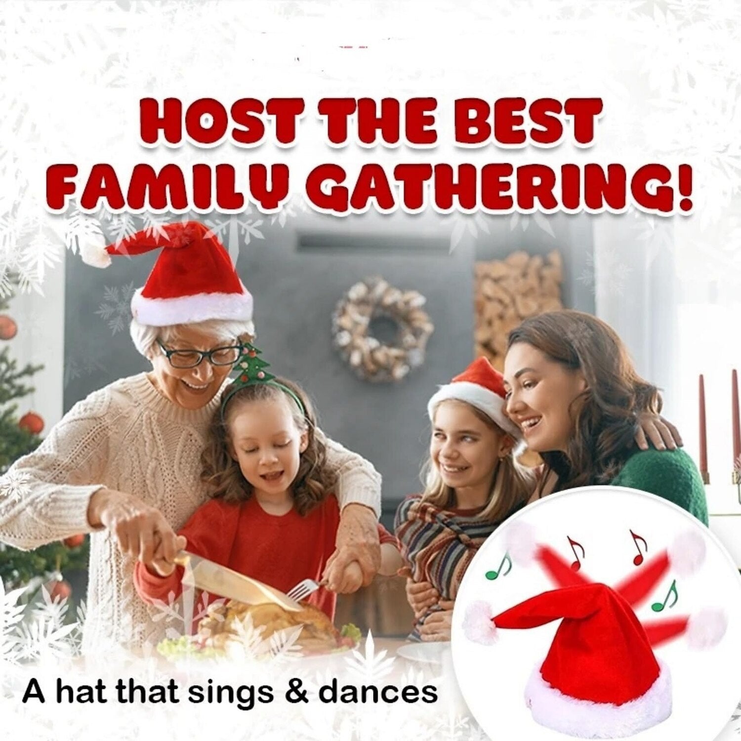 Christmas Singing & Dancing Electric Santa Hat