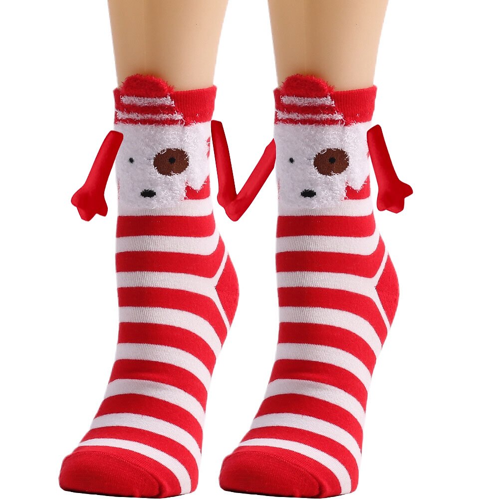 4 PCS Christmas 3D Christmas Character Socks