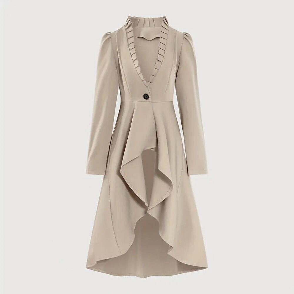 Steampunk High - Low Hem Long Jacket Dress