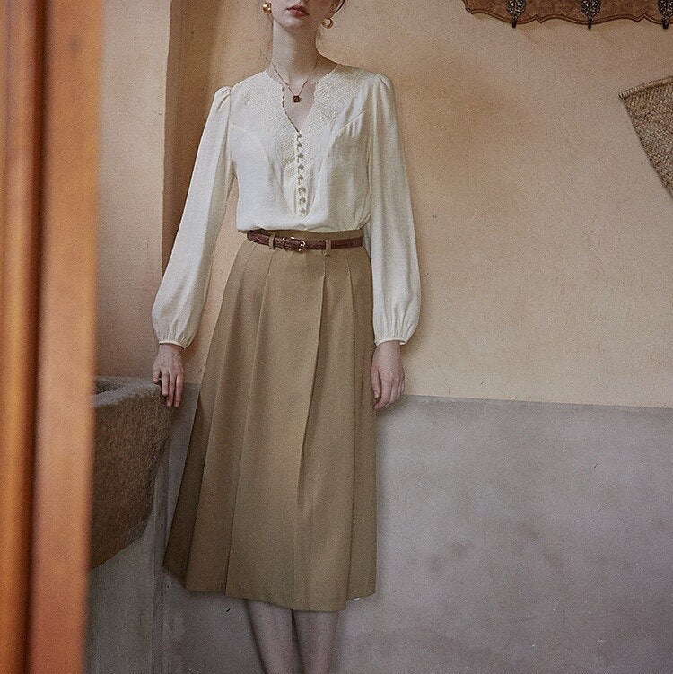 Victorian Style Embroidery Blouse