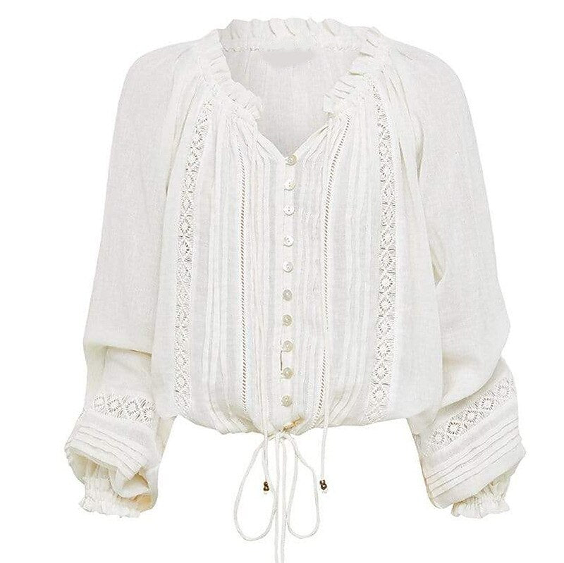 Classic Pleated Bohemian Blouse