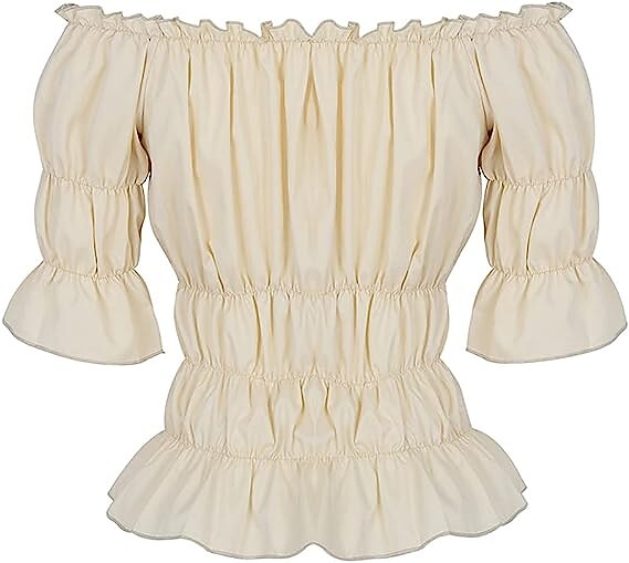 Renaissance Style Blouse Half Sleeve Top